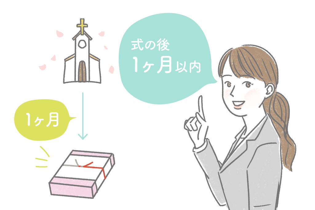 式の後 1ヶ月以内