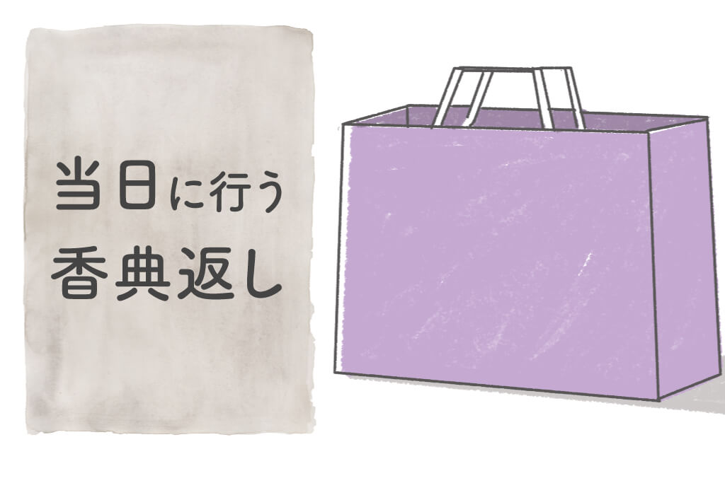 香典返しとはの当日