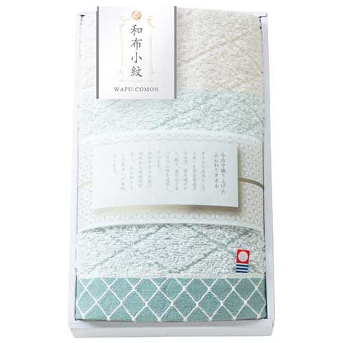 和布小紋(modern) フェイスタオル KWFK-101 GR